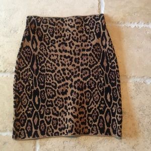 BCBG animal print skirt